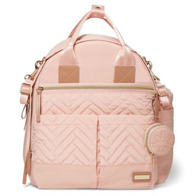 light pink diaper bag