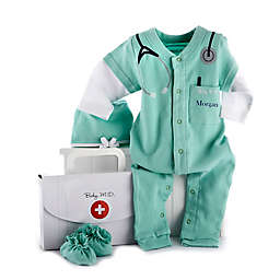 Baby Aspen Size 0-6M "Big Dreamzzz" Baby M.D. 3-Piece Coverall, Hat and Booties Set