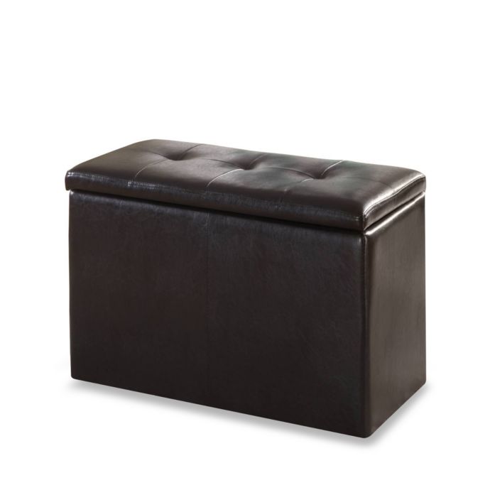 Urbani Chocolate Faux Leather 3-in-1 Storage Bench | Bed ...