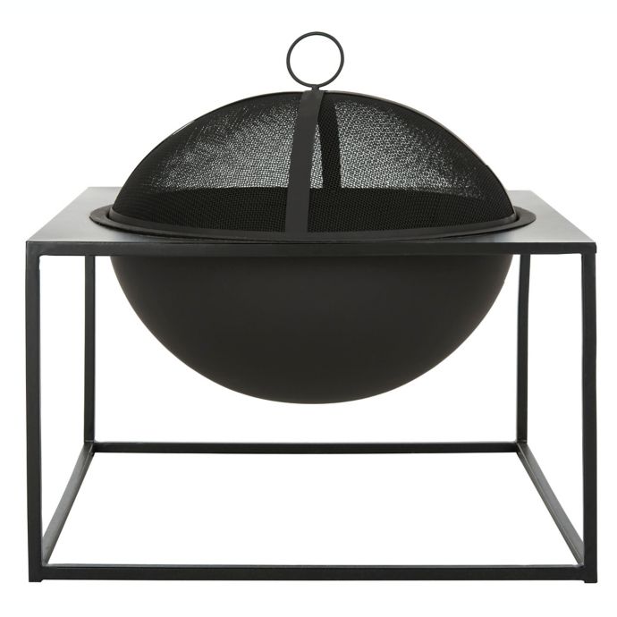 Safavieh Leros Cast Iron Wood Burning Fire Pit In Black Bed Bath