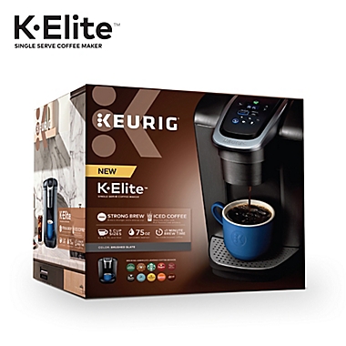 Keurig&reg; K-Elite&trade; Single Serve K-Cup&reg; Pod Hot &amp; Iced Coffee Maker in Brushed Slate. View a larger version of this product image.