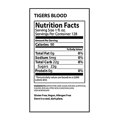 Snowie&trade; 1-Gallon Tiger Blood Flavored Syrup. View a larger version of this product image.