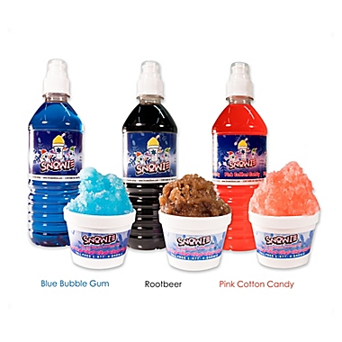 Snowie&trade; 3-Pack Carnival Style Flavored Snow Cone Syrup. View a larger version of this product image.