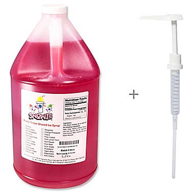 Snowie&trade; 1-Gallon Pink Bubble Gum Flavored Syrup. View a larger version of this product image.