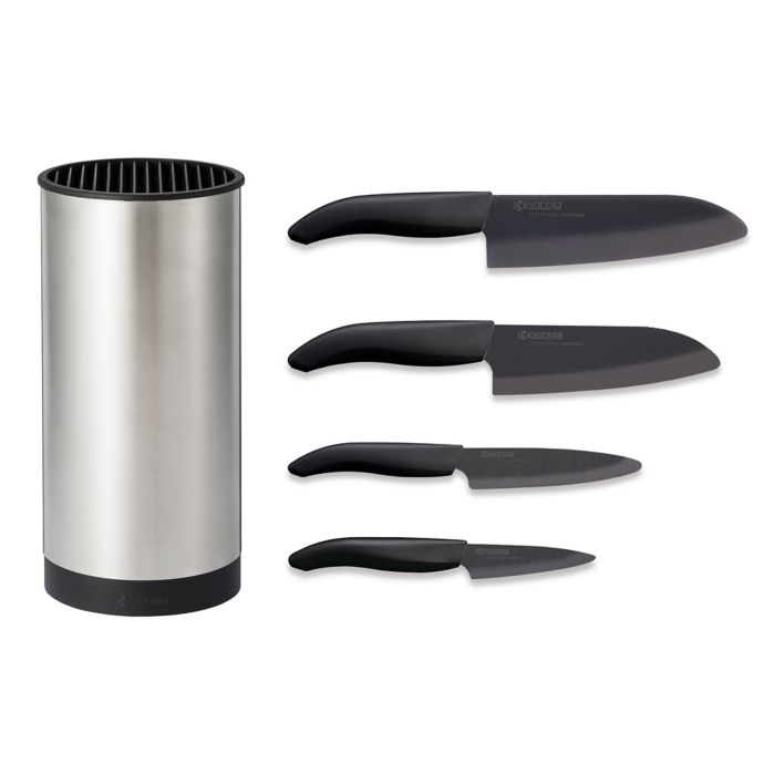 Kyocera 5-Piece Advanced Ceramic Revolution Universal Knife Block Set