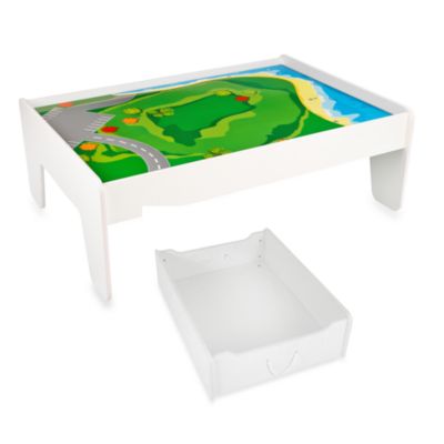 kidkraft train table with trundle drawers