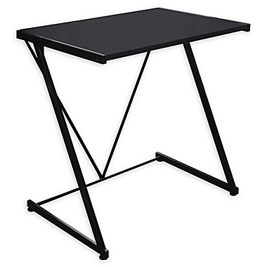 Urban Shop Z-Shaped Student Desk in Black. View a larger version of this product image.