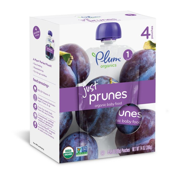 Plum Organics™ JUST® Fruits 4Pack 3.5 oz. Prunes Baby Pouch buybuy BABY
