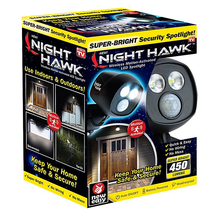 Night Hawk™ 2-Light LED Outdoor Security Light in Black | Bed Bath & Beyond