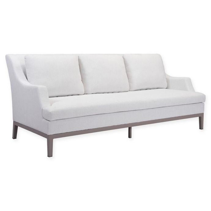 Zuo Modern Ojai Indoor Outdoor Sofa In Champagne White Bed Bath