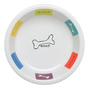 Fiesta&reg; Woof Dog Medium Bowl in White