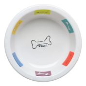 Fiesta&reg; Woof Dog 1-Quart Bowl in White