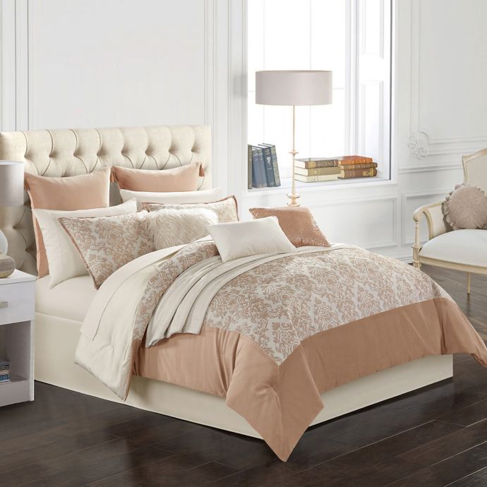 Aurora 14 Piece Comforter Set In Blush Bed Bath Beyond