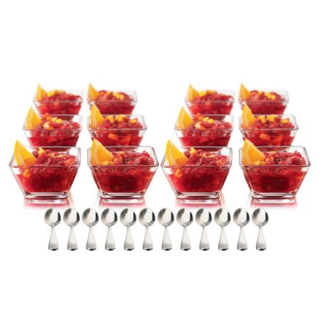 Set of 4 Libbey Glass Tempo Mini  3.25" Tasting Bowls Appetizer Dessert 