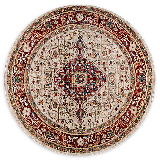 Alternate image 1 for Momeni Lenox LE-02 - 5' Round Area Rug in Red