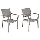 Alternate image 0 for Square Stacking Wicker Outdoor Dining Chairs in Oyster (Set of 2)