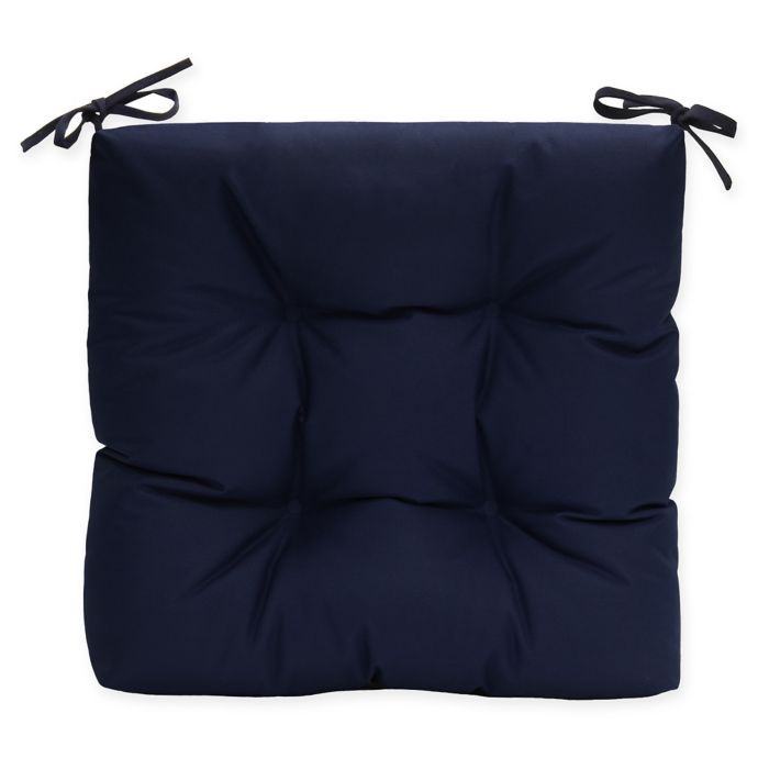 Commonwealth Home Fashions Palm Arm Chair Cushion in Navy Bed Bath