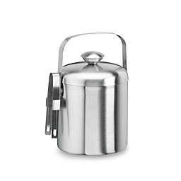 Kraftware™ Brushed Stainless Steel 1.5-Quart Ice Bucket with Tongs