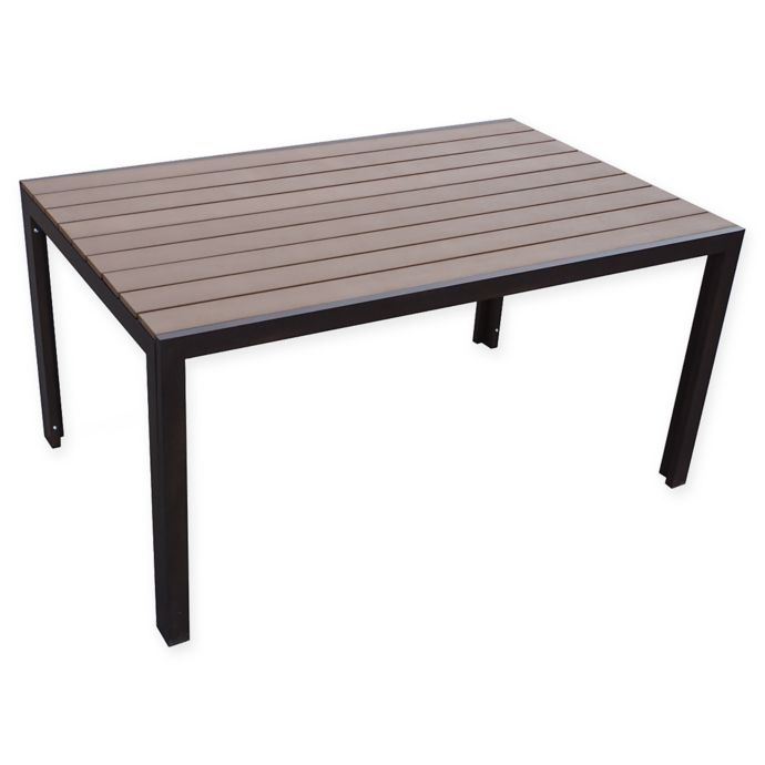 Summerwinds Rectangle All Weather Steel Dining Table Bed Bath