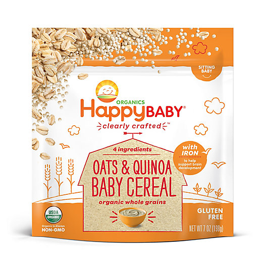 Alternate image 1 for Happy Baby® Clearly Crafted Organic Oats & Quinoa Baby Cereal