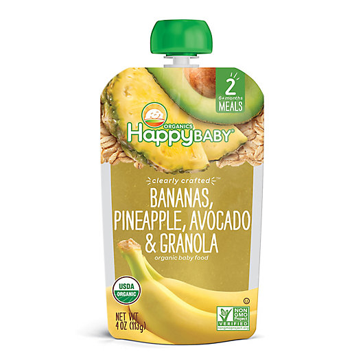 Alternate image 1 for Happy Baby® Clearly Crafted Organic Bananas, Pineapple, Avocado & Granola