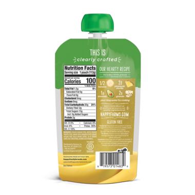 Happy Baby&reg; Clearly Crafted Organic Bananas, Pineapple, Avocado &amp; Granola. View a larger version of this product image.
