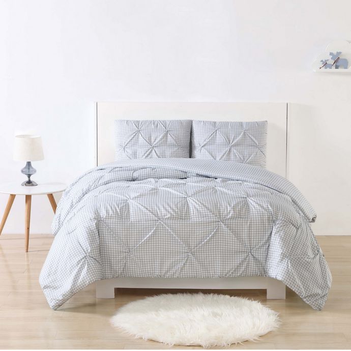 Laura Hart Kids Gingham Pinch Pleat Comforter Set Bed Bath Beyond