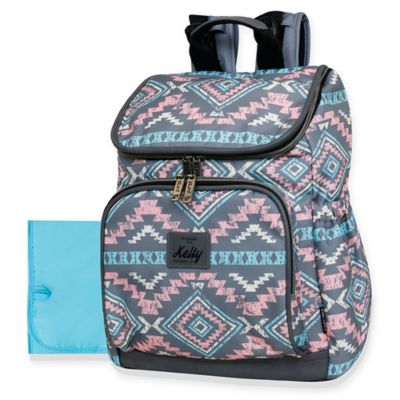 Zip Backpack Diaper Bag in Pink 