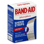 Johnson & Johnson&reg; Band-Aid&reg; 40-Count Sheer Strip Bandages
