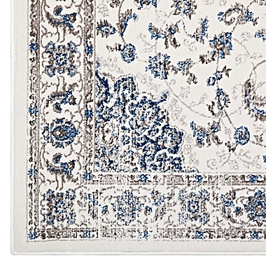 Modway Lilja Vintage 8&#39; x 10&#39; Flat-Weave Area Rug in Ivory/Blue. View a larger version of this product image.
