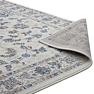 Modway Lilja Vintage 8&#39; x 10&#39; Flat-Weave Area Rug in Ivory/Blue. View a larger version of this product image.