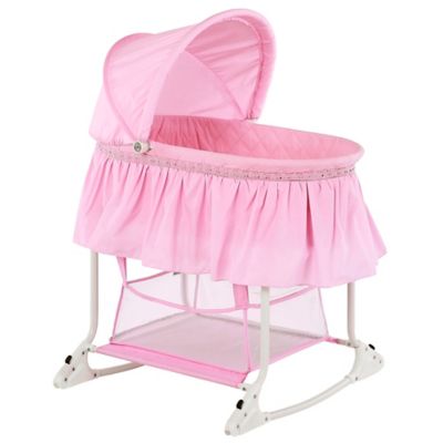 deluxe gliding bassinet pink