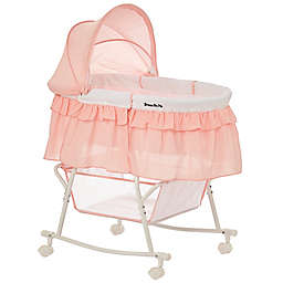 Dream on Me Lacy Portable 2-in-1 Bassinet/Cradle in Rose