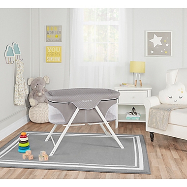Dream on Me Traveler Portable Bassinet in Grey. View a larger version of this product image.