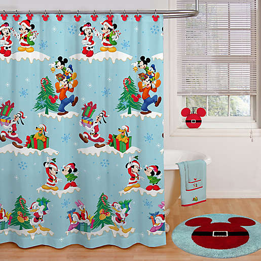 Disney® Holiday Shower Curtain Collection | Bed Bath & Beyond