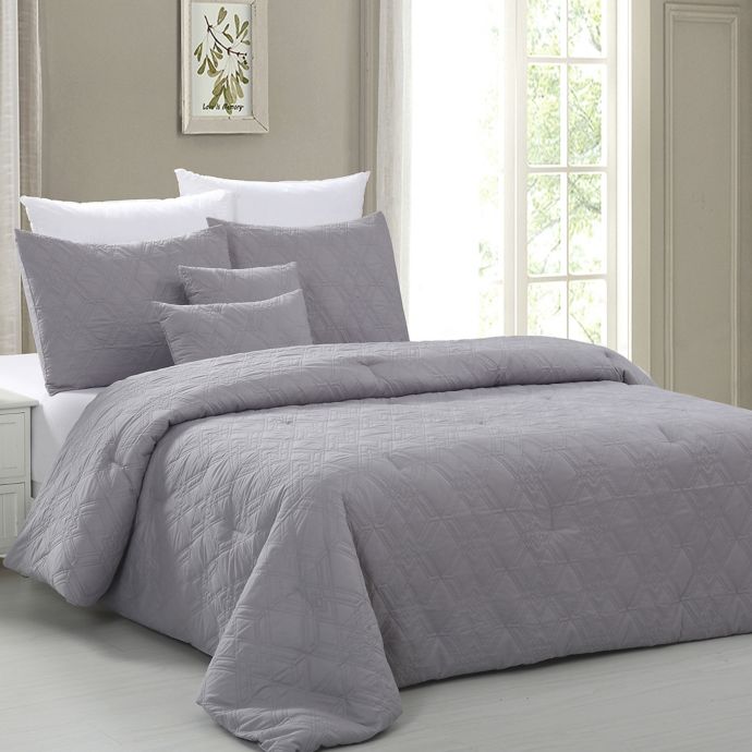 Pacific Coast Textiles Carter Diamond 5 Piece Comforter Set