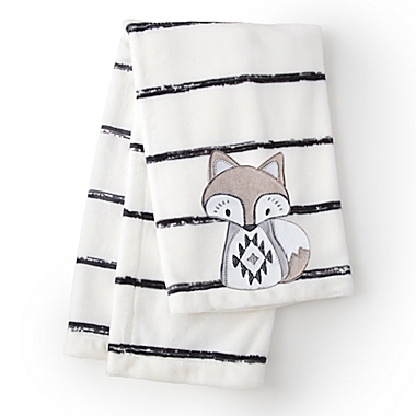 Levtex Baby&reg; Bailey Security Blanket in White/Black. View a larger version of this product image.