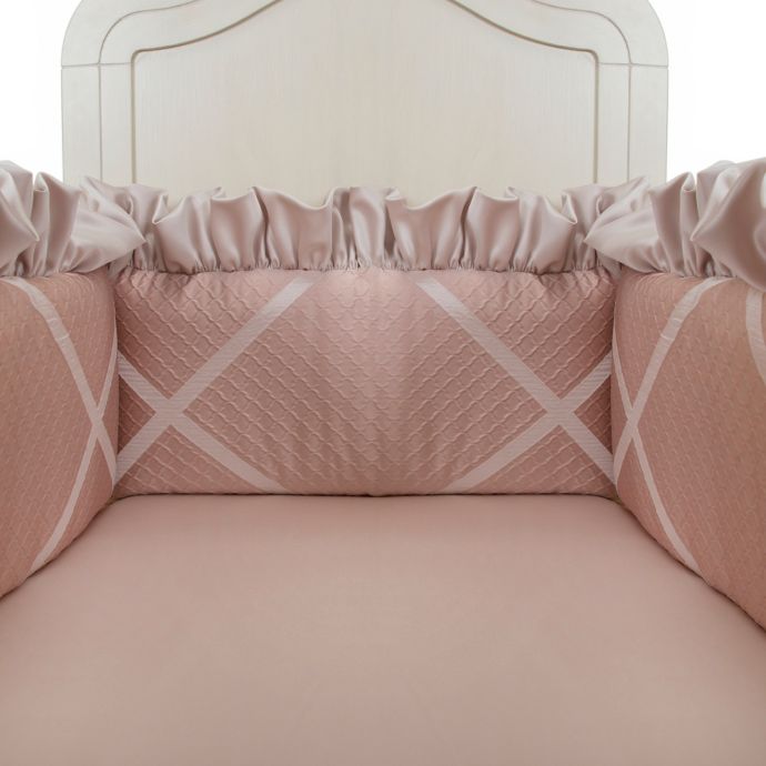 Glenna Jean Angelica Quilted Crib Bumper In Pink Bed Bath Beyond