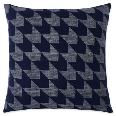 Lacoste Herringbone Square Throw Pillow in Black