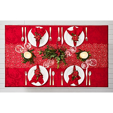 Poinsettia Cluster Table Runner. View a larger version of this product image.