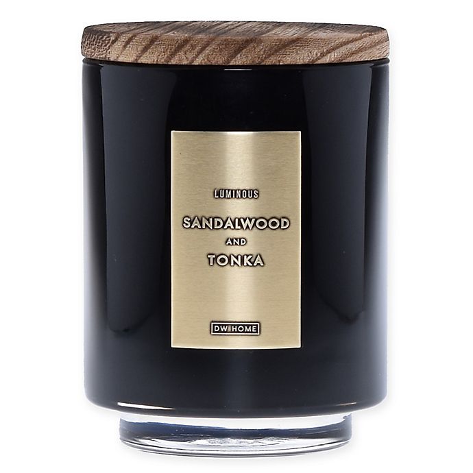 DW Home Sandalwood and Tonka WoodAccent 10 oz. Jar Candle in Black