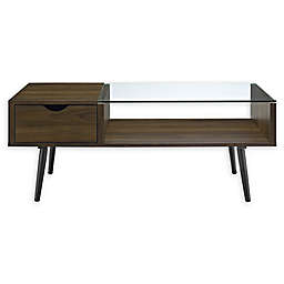 Forest Gate Diana Mid-Century Modern Wood Glass Coffee Table