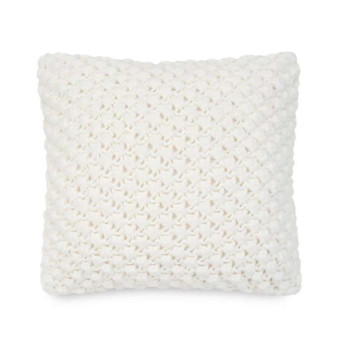 UGG® Poppy 20Inch Square Throw Pillow in Snow Bed Bath and Beyond Canada