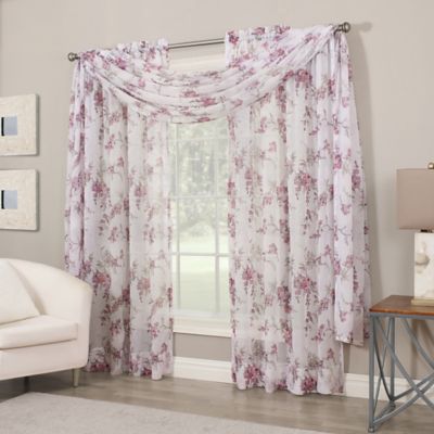 sheer voile window scarf