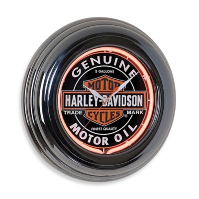 Harley Davidson&reg; Oil Can Neon Clock