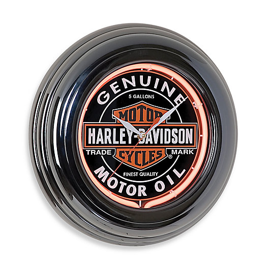 Alternate image 1 for Harley Davidson® Oil Can Neon Clock