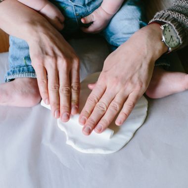 Pearhead&reg; "My Little Babyprints" Handprint or Footprint Keepsake Kit in Pink/White. View a larger version of this product image.