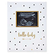 Pearhead&reg; &quot;Hello Baby&quot; Sonogram Baby Memory Book in White/Black/Gold