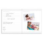 Alternate image 1 for Pearhead&reg; "Hello Baby" Sonogram Baby Memory Book, Black and Gold Polka Dots