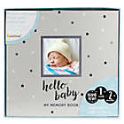 Alternate image 0 for Pearhead&reg; &quot;Hello Baby&quot; Stars Baby Memory Book and Sticker Set in Grey